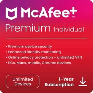 McAfee – McAfee+ Premium (Unlimited Devices) Individual Antivirus and Internet Security Software
